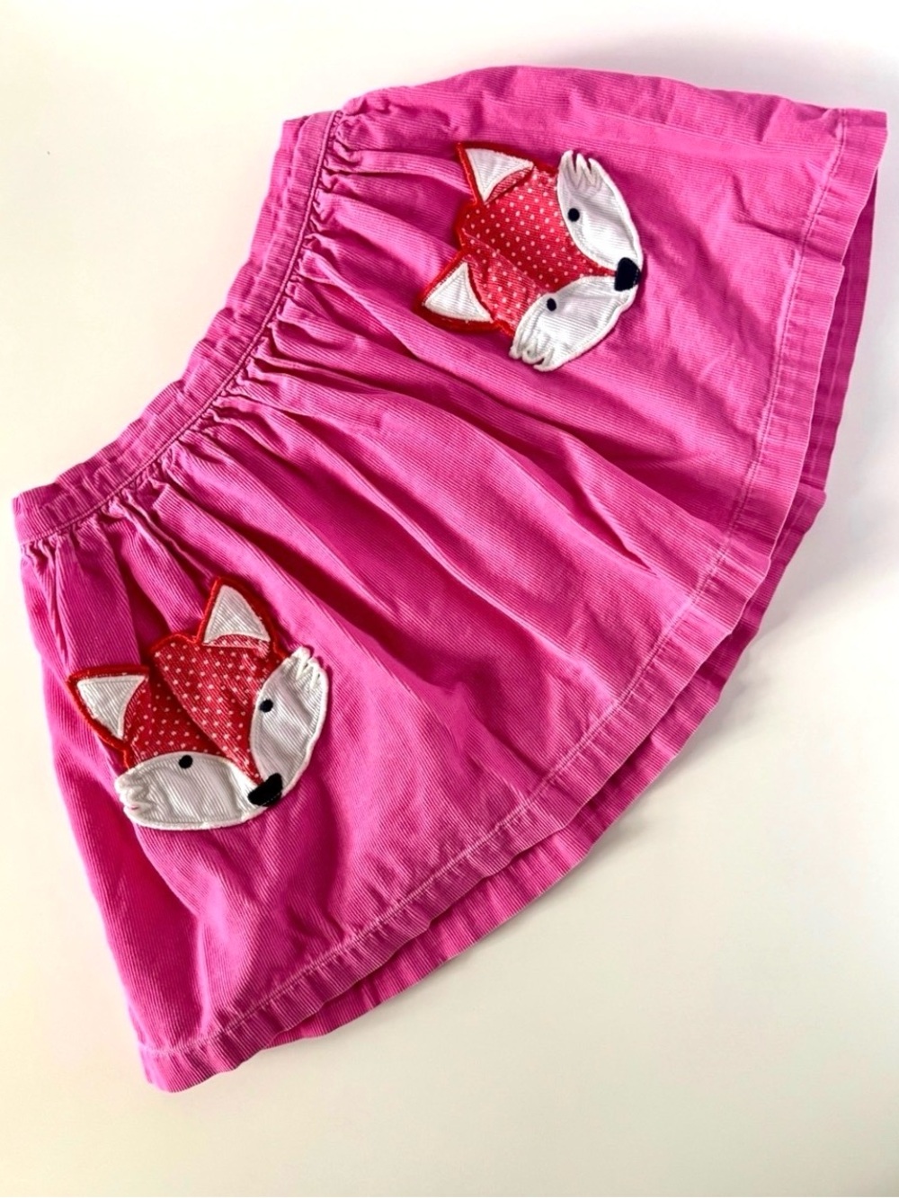 Mini Boden Medium Pink Corduroy Skirt | Whimsical Pockets | 4–5Y | Like New